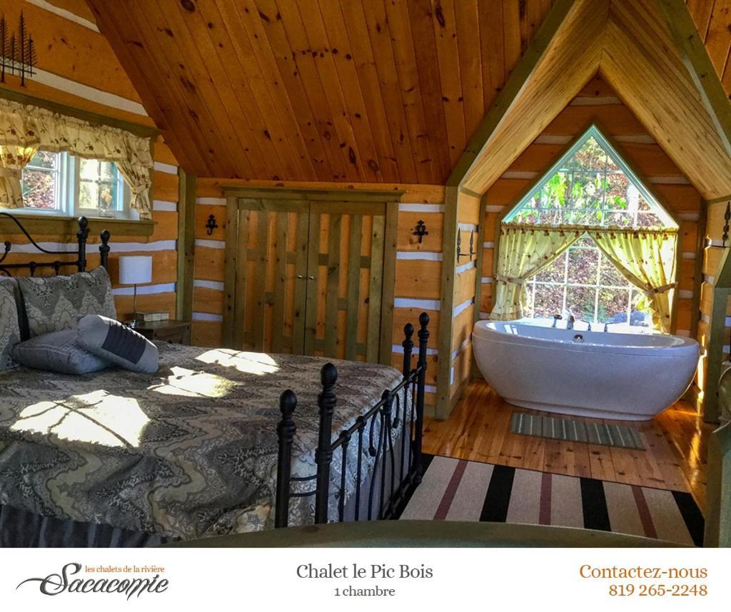 상트-알렉시-데-몽 Chalets De La Riviere Sacacomie 빌라 외부 사진